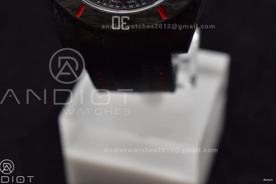 Dial DIW Carbon VSF Best Black 474 Edition VS Black Submariner Strap 1:1 Nylon Red on SunProtective 0812